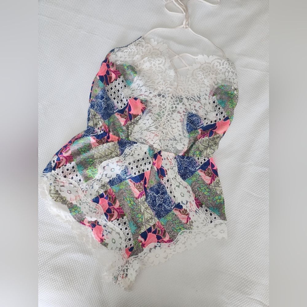 Victoria's secret Rare Look After halter lingerie floral teddy Intimate